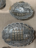BELT BUCKLE KIOWA 14KT GOLD STERLING SILVER  PHIL PVO