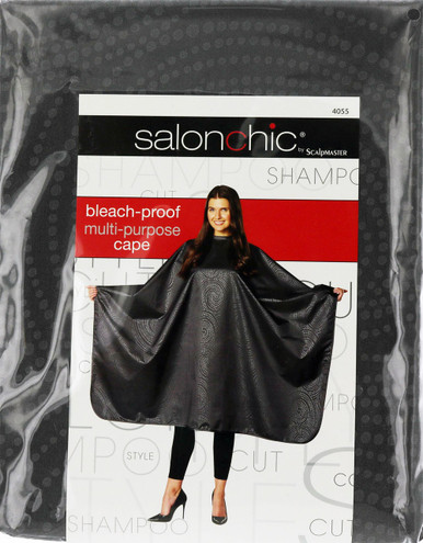 Salonchic by Scalpmaster bleach proof multi-purpose Charcoal Swirl cape