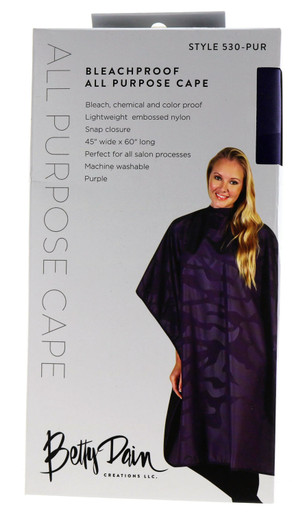 Bleachproof All Purpose Cape in stunning Purple by Betty Dain Creations