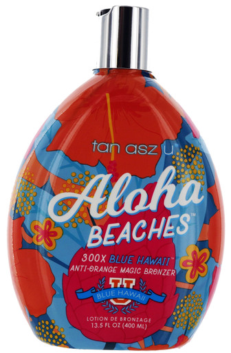 Aloha Beaches Tanning Lotion with 300X Blue Hawaii Bronzing by Tan Asz U 13.5oz