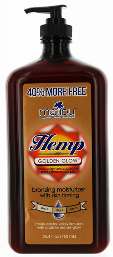 Hemp Golden Glow Bronzing Moisturizer with Skin Firming by Malibu 25.4 fl oz