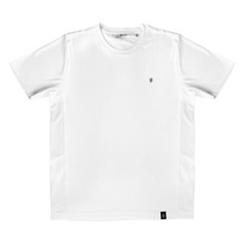 The Barber White Tech Tee by Barbeer Strong. Large