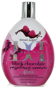 Double Dark Black Chocolate Raspberry Cream Tanning Lotion. 13.5oz by Brown Sugar