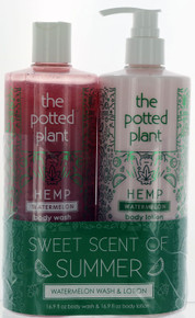 The Potted Plant Duo. Hemp Watermelon Body Wash and Body Lotion
