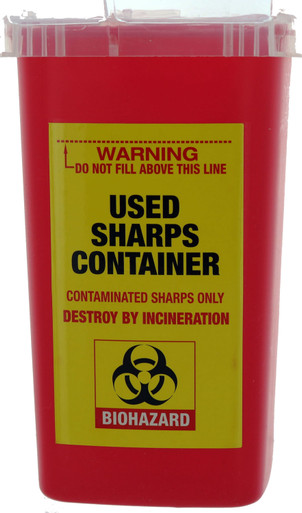 Used Sharps Container. Biohazard by Fanta Sea