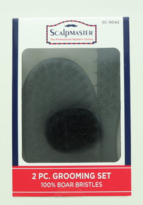 Scalpmaster 2 pc. Grooming Set 100% Boar Bristles