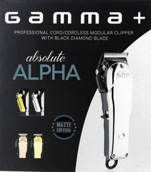 Gamma + Absolute Alpha "Matte Edition" Cordless Modular Clipper w/Black Diamond Blade