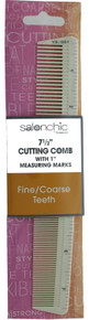 Salonchic 7 1/2" Cutting Comb w/1" measuring marks . Fine/Coarse Teeth