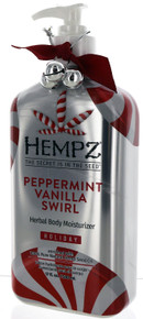 Hempz Peppermint Vanilla Swirl Herbal Body Moisturizer.