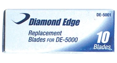 Diamond Edge Replacement Blades For DE-5000 / 10 per Box. Replacement Blades for DE-5000 includes 10 blades per box.