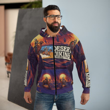 Desert Viking Adventure Zip Hoodie | Cozy Clothing, Casual Outerwear, Gift for Outdoor Enthusiasts, Travel Apparel, Fall Wardrobe
