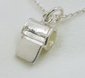 Sterling Silver Whistle Necklat, Available in Gold on request
