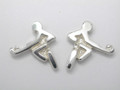 SILVER 'PLAYER' STUDS T6076