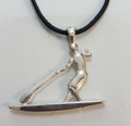 SUP male comes on a leather strand fully adjustable length, or you can have a silver plate complimentary.