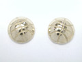 9ct yellow gold Basketball Studs Half Dome Earrings 8mm