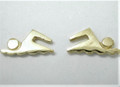 9ct yellow gold Mini Swimmer Studs Earrings 
