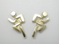 9ct yellow gold Mini Runner Studs Earrings 10mm