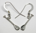 Silver "Custom shaped" small Paddle drop earrings 2340
