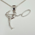Silver Gymnast with Hoop S-2366