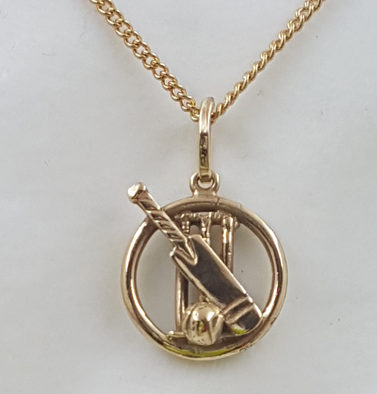9ct Gold Round Cricket Necklat Jewellery Design By Michele
