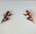 9ct Gold Rugby Female Players Studs  
