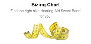 View the Hearing Aid Sweat Band SIZING CHART