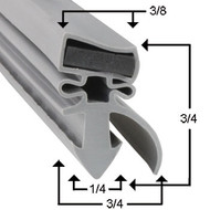 Silver King Gasket 23 1/8 x 27 1/8 - No magnet in hinge side.