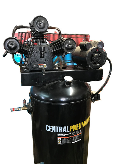 Used Air Compressor Central Pneumatic 60 Gallon 5 Hp 2 Stage 230v