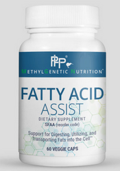 Fatty Acid Assist is a formulation that helps the body utilize fats to make cellular energy. Fats require acetyl-L-carnitine to be transported through the cell membranes for eventual ATP production.