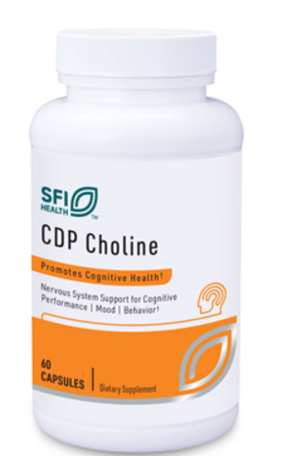 CDP Choline, also known as citicoline or cytidine diphosphate choline, is a precursor of phosphatidylcholine, glycerophosphatidylcholine, and acetylcholine. It is the product of the rate-limiting step of acetylcholine synthesis. Citicoline has well documented neuroprotective effects.† It increases glutathione synthesis, augments glutathione reductase activity, and maintains mitochondrial cardiolipin levels.† Citicoline supports memory, attention, and focus.