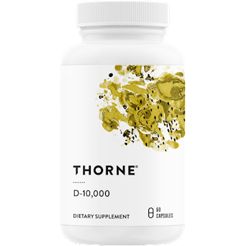 Vitamin D plays an important role throughout life, beginning with fetal development.* Thorne's D-5,000 is NSF Certified for Sport®. Vitamin D supports a number of important functions in the body.* In addition to supporting healthy bones and muscles, it supports cardiovascular health and immune function.* 
Although direct sunlight provides natural vitamin D, many individuals of all ages, especially the elderly, do not get enough vitamin D from sunlight and their diet. Vitamin D supplementation can be of great benefit in these situations.* Thorne's Vitamin D-5000 contain no lactose or preservatives (BHA, BHT, sodium benzoate, etc) for individuals who are sensitive to those ingredients.