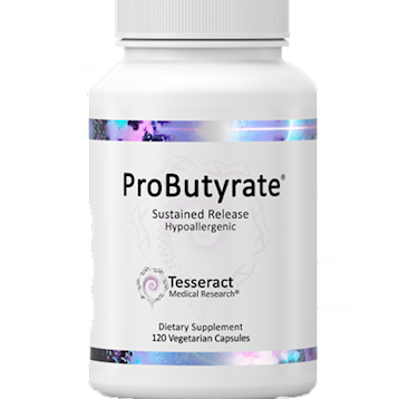 • Purest form: Purest Possible Butyric Acid Supplement Specially Formulated Utilizing the CyLoc Process to Provide Strategic SCFA’s in a Single Molecule Form.
• Right in the gut health: ProButyrate® is a supplement using the purest possible Butanoic acid, unlike other Butyric supplements that use Butyric salt. Butyric acid is a short-chain fatty acid believed to provide optimal benefit to the gastrointestinal tract.*
• Absorbable efficiency: ProButyrate® uses Tesseract’s technology to offer higher bio-availability than many Butyric acid supplement capsules. Butyric acid has been scientifically shown to support and promote the health of the GI tract and microbiome.*
• Proven molecules, optimal delivery: Tesseract is using scientifically advanced technology to support patients struggling to support their health in the modern world of compromised diets and environments. Their supplements are uniquely bioavailable.