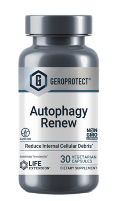 Live your longest, healthiest life with GEROPROTECT® Autophagy Renew, a novel formula that encourages autophagy, the natural process for recycling cellular debris that can get in the way of healthy cell function.