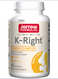 "Jarrow Formulas® K-Right® is a combination of three forms of Vitamin K: MK-7, MK-4 and K1, plus vitamin D3 to support bone and cardiovascular health.* Vitamin K functions in the carboxylation of osteocalcin, which binds calcium in bones.* Vitamin D3 functions in the production of osteocalcin.* Jarrow Formulas® MK-7 is a product of natural fermentation using Bacillus subtilis subsp. natto."