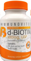 A high concentration of biotin is provided for situations requiring aggressive supplementation. Biotin-dependent enzymes are involved in glucose metabolism, fatty acid synthesis, nervous system function, and skin and hair nutrition.* Extra biotin can be beneficial for supporting healthy glucose metabolism, for individuals who have had bariatric surgery, or those with compromised absorption or higher demand for this B vitamin.* Biotin has no known toxicity and large amounts can be taken safely as any excess is readily excreted in the urine.