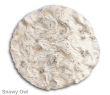 This image shows a Snowy Owl Muffin Blanket