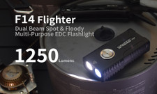 F14 Flighter Dual Beam Multi-Purpose EDC Flashlight
