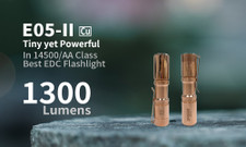 E05 II Cu 1300 Lumens Copper Flashlight