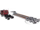 Mack Granite with Tri Axle Lowboy Trailer Red/Silver 1/64 Diecast Model First Gear 60-0205
