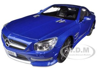 2012 Mercedes SL 63 AMG Blue 1/18 Diecast Car Model Maisto 36199