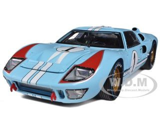 1966 Ford GT-40 MK 2 Blue #1 1/18 Diecast Model Car Shelby Collectibles 411