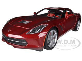 2014 Chevrolet Corvette C7 Stingray Metallic Red 1/18 Diecast Model Car Maisto 31182