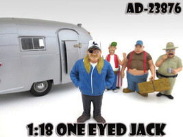 One Eyed Jack "Trailer Park" Figure For 1:18 Scale Diecast Model Cars American Diorama 23876