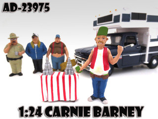 Carnie Barney "Trailer Park" Figure For 1:24 Scale Diecast Model Cars American Diorama 23975