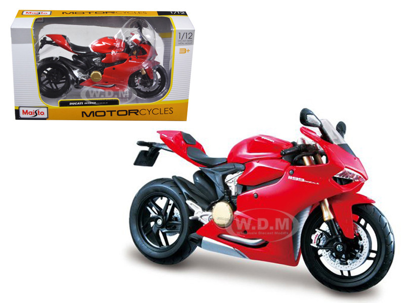 Maisto 1/12 Ducati 1199 Panigale Diecast Motorcycle Sport Bike Model Red Color 