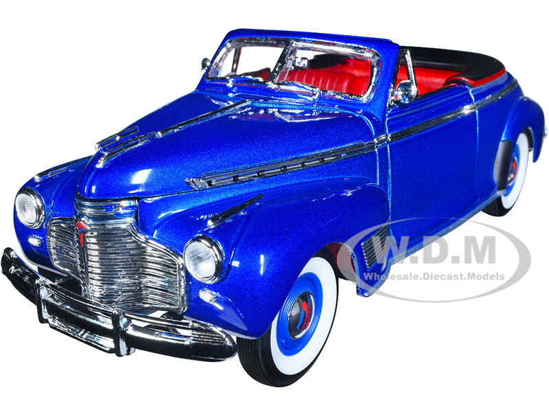 1941 Chevrolet Special Deluxe Convertible Blue 1/24 Diecast Car Model Welly 22411