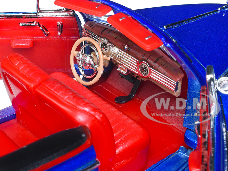 1941 Chevrolet Special Deluxe Convertible Blue 1/24 Diecast Car