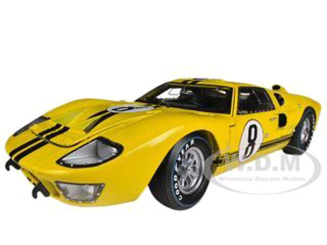 1966 Ford GT-40 MK 2 Yellow #8 1/18 Diecast Car Model Shelby Collectibles 417