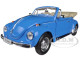 Volkswagen Beetle Convertible Blue 1/24 Diecast Car Model Welly 22091