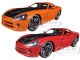 2008 Dodge Viper SRT10 Orange and Red 2 Cars Set 1/24 Diecast Models Jada 96805